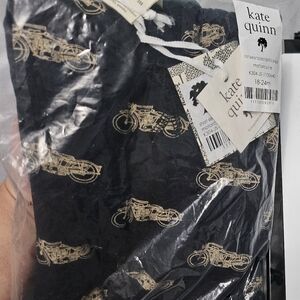 Kate Quinn Black and Gold Motorcycle Hoodie Jumpsuit